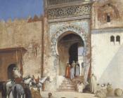 Arabs Outside the Mosque - 维克多·皮埃尔·休格特